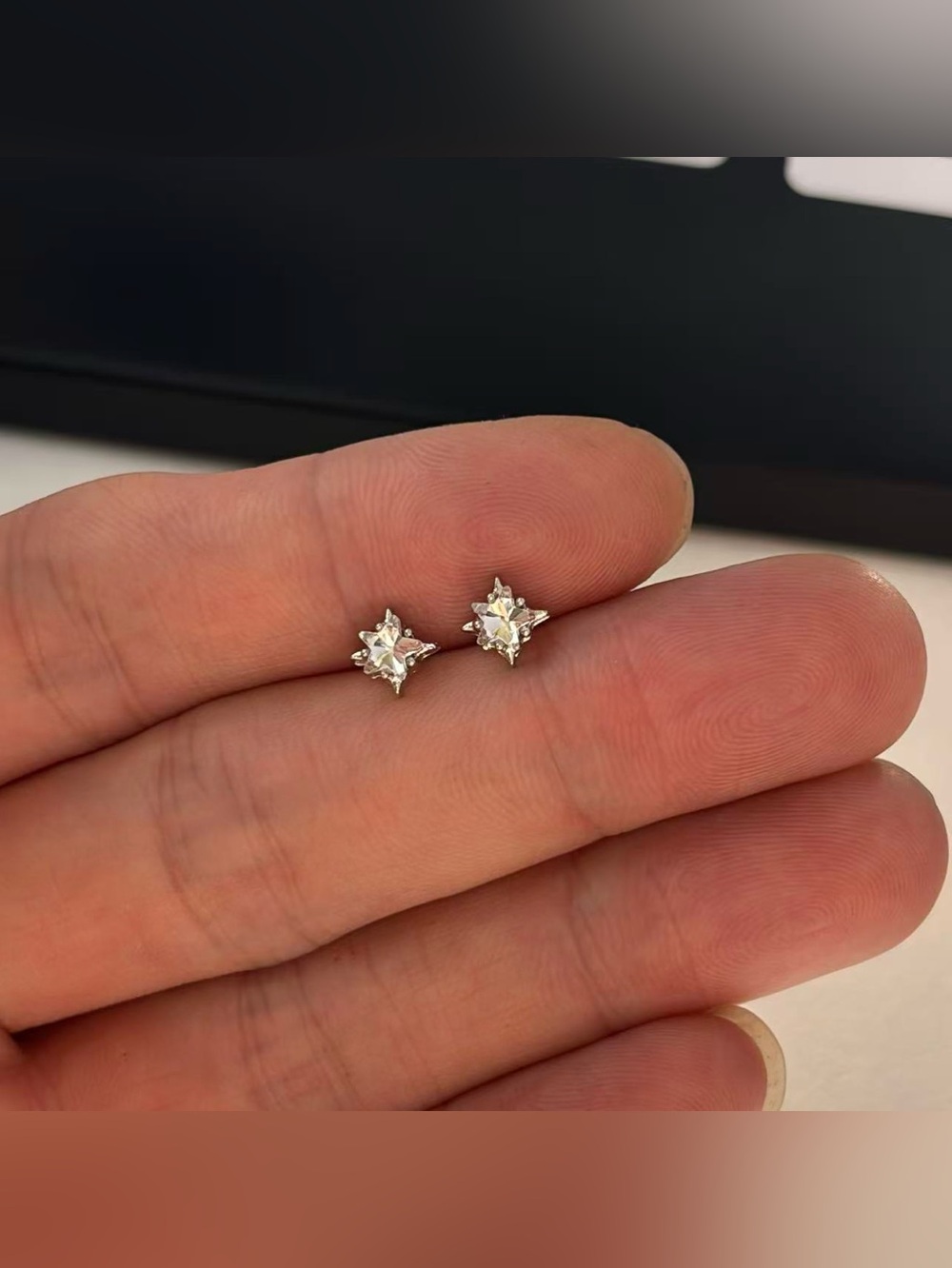 7mm Small Mini Star Stud Earrings for Men Women Streetwear Punk Hip Hop Unisex